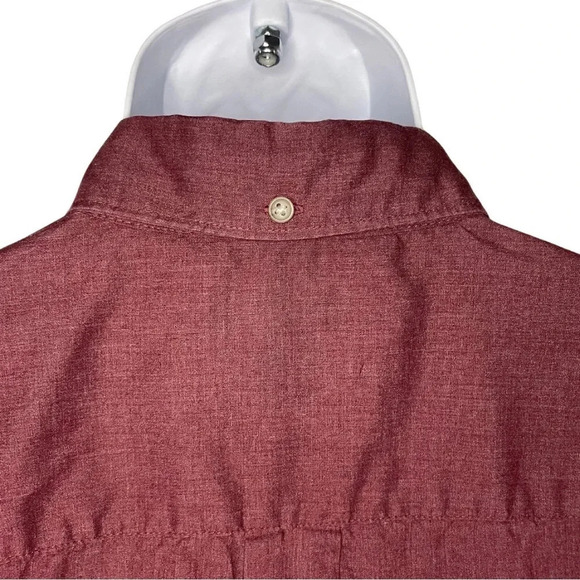 ST. JOHN'S BAY Men's Burgundy Button Down Shirt | Classic Fit | Long Sleeve - Picture 7 of 10